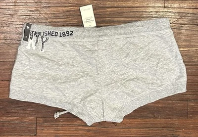 Shorts Abercrombie & Fitch Feminino Médio Anos 2000 Y2K Alce Suor Bordado - Imagem 1 de 4
