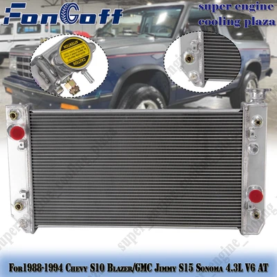 3-Row Radiator For 1988-1994 Chevy S10 Blazer/GMC Jimmy S15 Sonoma 4.3L V6 AT Foto 1 de 4