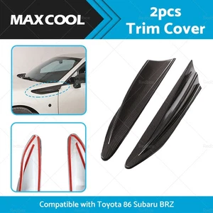 Carbon Fiber Car Side Fender Fin Vent Trim Suitable For Subaru BRZ Toyota 86 - Picture 1 of 8