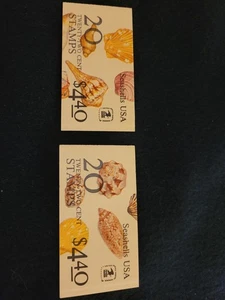 BK146 SEASHELLS (2117-2121a)~ TWO Booklets of 20 US 22¢ Stamps MNH 1985 - Picture 1 of 3