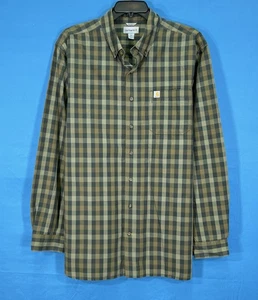 Carhartt Relaxed OLIVE Plaid TWILL Logo Pocket CASUAL WORK Button-Up SHIRT 2XLT - Bild 1 von 5
