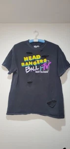 MTV Headbangers Ball T-Shirt Size Medium 2018 Print VERY RARE Distressed T SHIRT - Bild 1 von 7