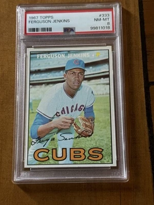 1967 Topps Ferguson Jenkins PSA 8 - Image 1 of 2