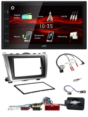 JVC USB Bluetooth Lenkrad DAB 2DIN Autoradio für Mazda 6 2010-2012 schwarz/silbe - Bild 1 von 4