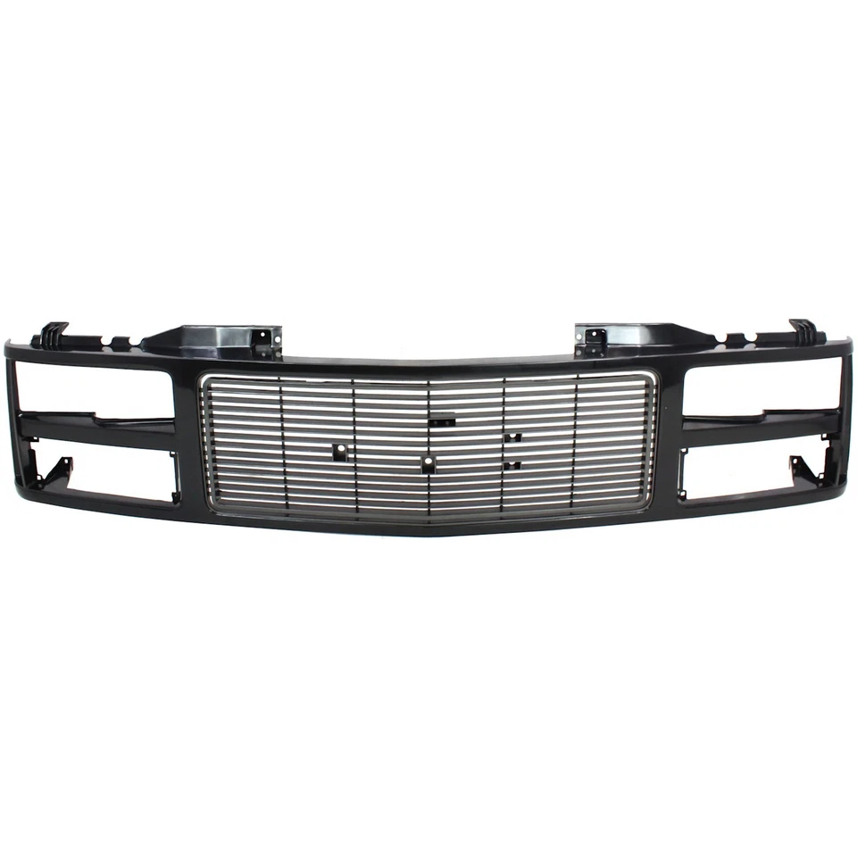 Grille For 88-99 GMC K1500 C1500 Black Plastic Fits Models with Dual Headlight - Image 1 of 4