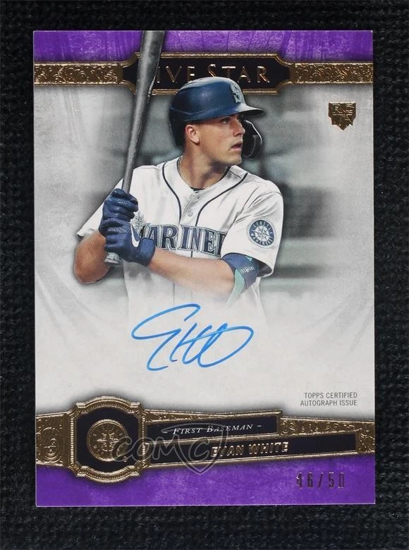 2021 Topps Five Star Auto Purple /50 Evan White #FSA-EW Rookie Auto RC - Image 1 of 2