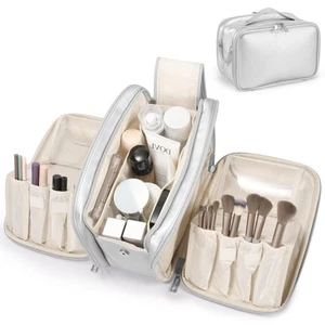 Travel Makeup Bag Women's Large Capacity Cosmetic Portable Organizer Large Op... - Picture 1 of 6