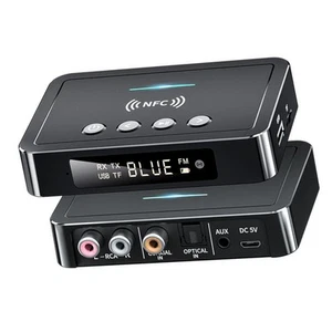 NFC Multi-Function USB Wireless Bluetooth 5.0 Transmitter Receiver Adapter 3.5mm - Photo 1/7