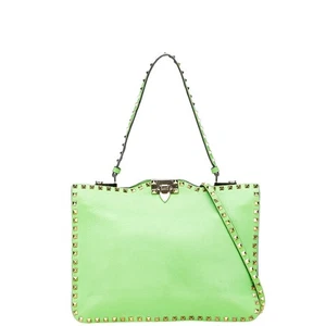 VALENTINO Rock studs Handbag Shoulder Bag 2WAY Women 【Used】 - Picture 1 of 15