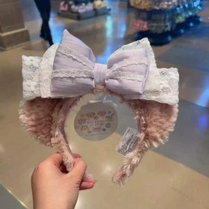 Authentic Disney 2024 Spring Sherry May Plush Purple Bow Headband Disneyland - Picture 1 of 2