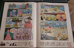 Spongebob Squarepants 2 Page Comic Nickelodeon 2002 16x11 - Picture 1 of 1