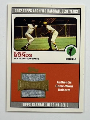 2002 Topps Archives #TUR-BB Barry Bonds Baseball Repint Relic AR120 - Image 1 of 2