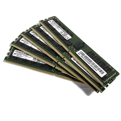 Lot of 5 Micron 32GB MTA36ASF4G72PZ-3G2E7VI PC4-3200AA DDR4-25600 RAM ECC REG - Image 1 of 4