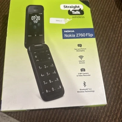 NEW Nokia 2760 Flip 4G LTE Straight Talk Wireless Prepaid Cell Phone - Image 1 of 4