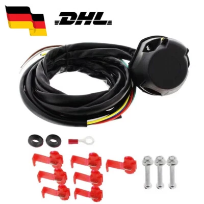 Universal Elektrosatz 7 polig Kabelsatz AHK Anhängerkupplung Anhänger E-Satz NEU - Bild 1 von 4