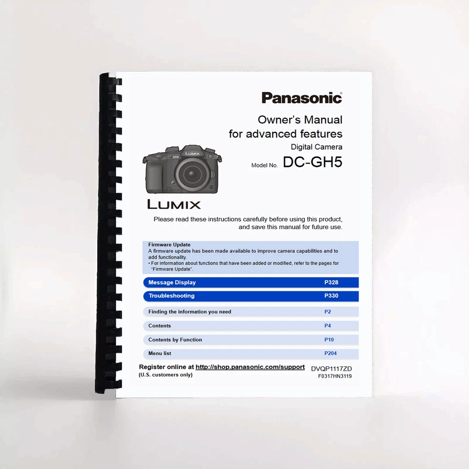 Manual del propietario para cámara Panasonic Lumix DC-GH5 Foto 1 de 1