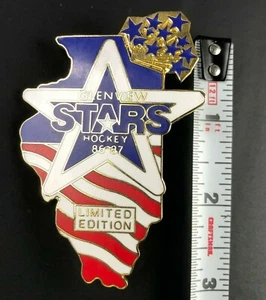Vintage Glenview Stars Hockey Pin LRG 1986-87 LIMITED EDITION Illinois GSHA - Picture 1 of 3