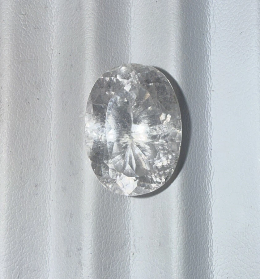 Huge 17.86 Ct. Precision Oval Facet Afghanistan Colorless/White Kunzite Gemstone - Image 1 of 4