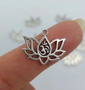 Konvolut 10 Lotus Blume Ohm Charms, Schmuckherstellung Zubehör, DIY Schmuck  - Bild 1 von 2