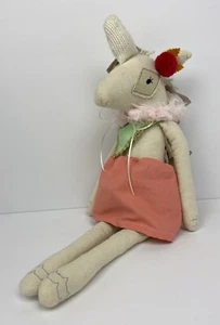 Bambola imbottita animale Anthropologie Dainty Cheeks unicorno peluche - Foto 1 di 12