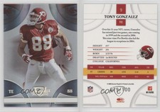2008 Donruss Threads Silver Century Proof /100 Tony Gonzalez #9 HOF