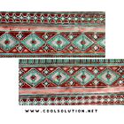 Leather Sheets, Embossed Leather Navajo Coral Mint, Custom Cuts for Crafters, 