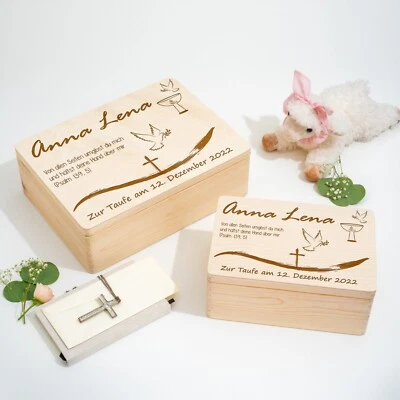 Personalisierte Erinnerungskiste zur Taufe | Erinnerungsbox | Taufgeschenk - Bild 1 von 4