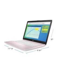 Hp Stream Laptop 14 Pink Hd Led Display 32gb 4gb Ram Windows 10 Home S AMD
