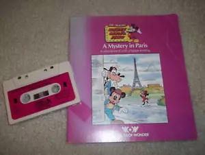 WoW TALKING MICKEY MOUSE A Mystery in Paris BOOK/TAPE Works - Picture 1 of 2