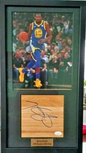 KEVIN DURANT CUSTOM FRAMED 11X20 PICTURE/AUTO FLOORBOARD JSA CERTIFIED AE94292 - Picture 1 of 6