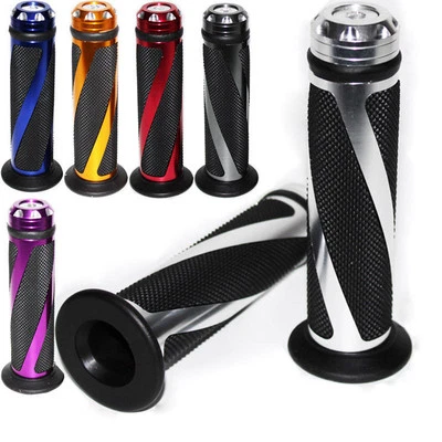 Motorcycle Handlebar hand Grips 7/8" Bar For Honda Yamaha Suzuki Kawasaki - Image 1 of 4