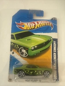 Hot Wheels Dodge Challenger Concept Green Heat Fleet Redline 5sp - Picture 1 of 1