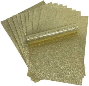 Gold Glitter Card A4 Sparkly Soft Touch Virtually Non Shed 250gsm 10 Sheets - Picture 1 of 2