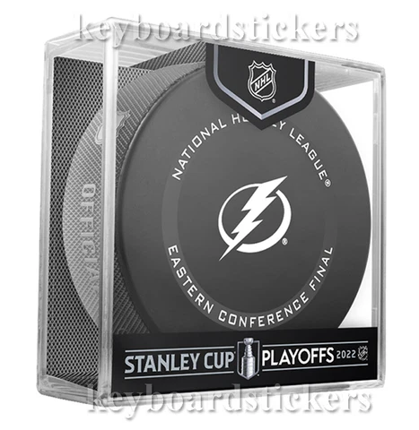 2022 Stanley Cup Tampa Bay Lightning Eastern Conference Final Game Puck w/Cube Cover