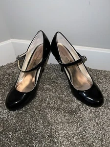 Chinese Laundry Next To Me Mary Jane Heel Patent Leather Black Women's 9 EUC - Picture 1 of 1