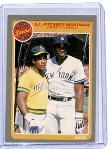 1985 Fleer Super Star Special Rickey Henderson/Dave Winfield #629