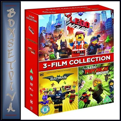 3 Film Collection The LEGO Movie / LEGO Batman / LEGO Ninjago (3 DVD Box  Set NEW