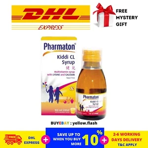 5 X PHARMATON KIDDI CL SYRUP MULTIVITAMIN WITH LYSINE & CALCIUM 100ML - Picture 1 of 7