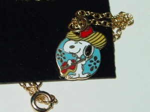 SNOOPY COWBOY VINTAGE 1970's CARTOON WARNER BROS 18" NECKLACE MADE IN USA - Picture 1 of 2