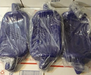 3 Boat Fenders 4.5" x 16" Inflatable Ribbed Marine Boat Fender Blue - Picture 1 of 5