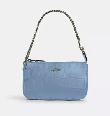 Coach Nolita 19 Cornflower Embossed Leather Wristlet/Shoudler Bag (CN382) - Image 1 of 4