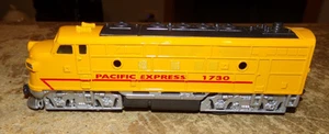 vintage pacific express 1730 pull back train engine works good nice used - Picture 1 of 6