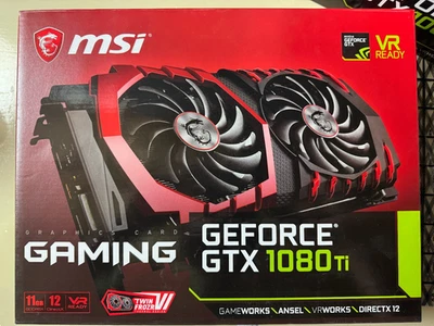 MSI NVIDIA GeForce GTX 1080 Ti 11GB GDDR5X Gaming Graphics Card - Tested Working - Image 1 of 4
