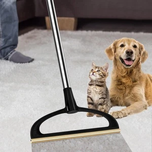 Carpet Rake for Pet Hair Removal Reusable Pet Hair Removal Broom with 56†Lo - Picture 1 of 7