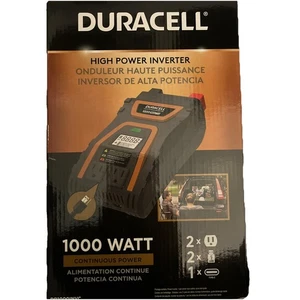 DURACELL HIGH POWER INVERTER 1000 WATT 1000W CONTINUOUS POWER DR1000INVC OEM - Picture 1 of 6