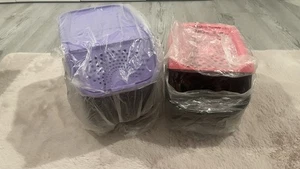 Tupperware Zwiebel-Lager 5,5L Kartoffellager 8,3L Schwarz Lila/Rosa Neu - Bild 1 von 2