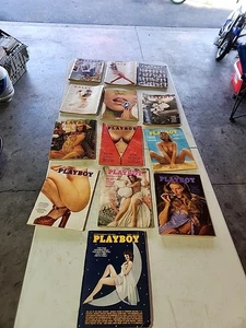 Lot of 13 1973 Playboy Magazines - Full Year, Plush Extra. Good Condition  - Bild 1 von 16