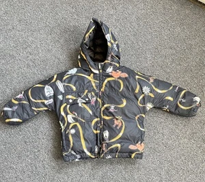 Marni Black Printed Hooded Puffer Coat Kids Boys Girls Sz 6 - Picture 1 of 19