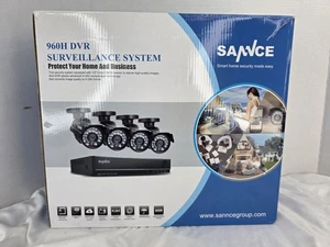 New SANNCE HD Digital Video Recorder Security Complete System w 4 CAMERAS, Wires - Picture 1 of 11