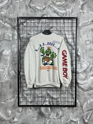 Sudadera De Colección Nintendo 1993 Super Mario Game Boy Muy Rara Talla M+- Foto 1 de 4